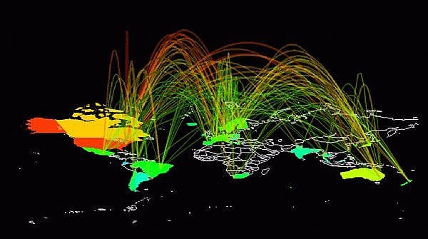 Globalization timeline:  lines of communication